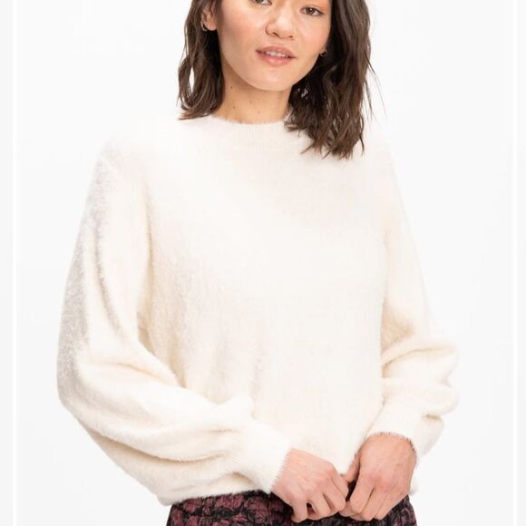 THREADS 4 THOUGHTS CLARA FUZZY PULLOVER CREW NECK SWEATER APEN M STITCH FIX NWT - Picture 1 of 6